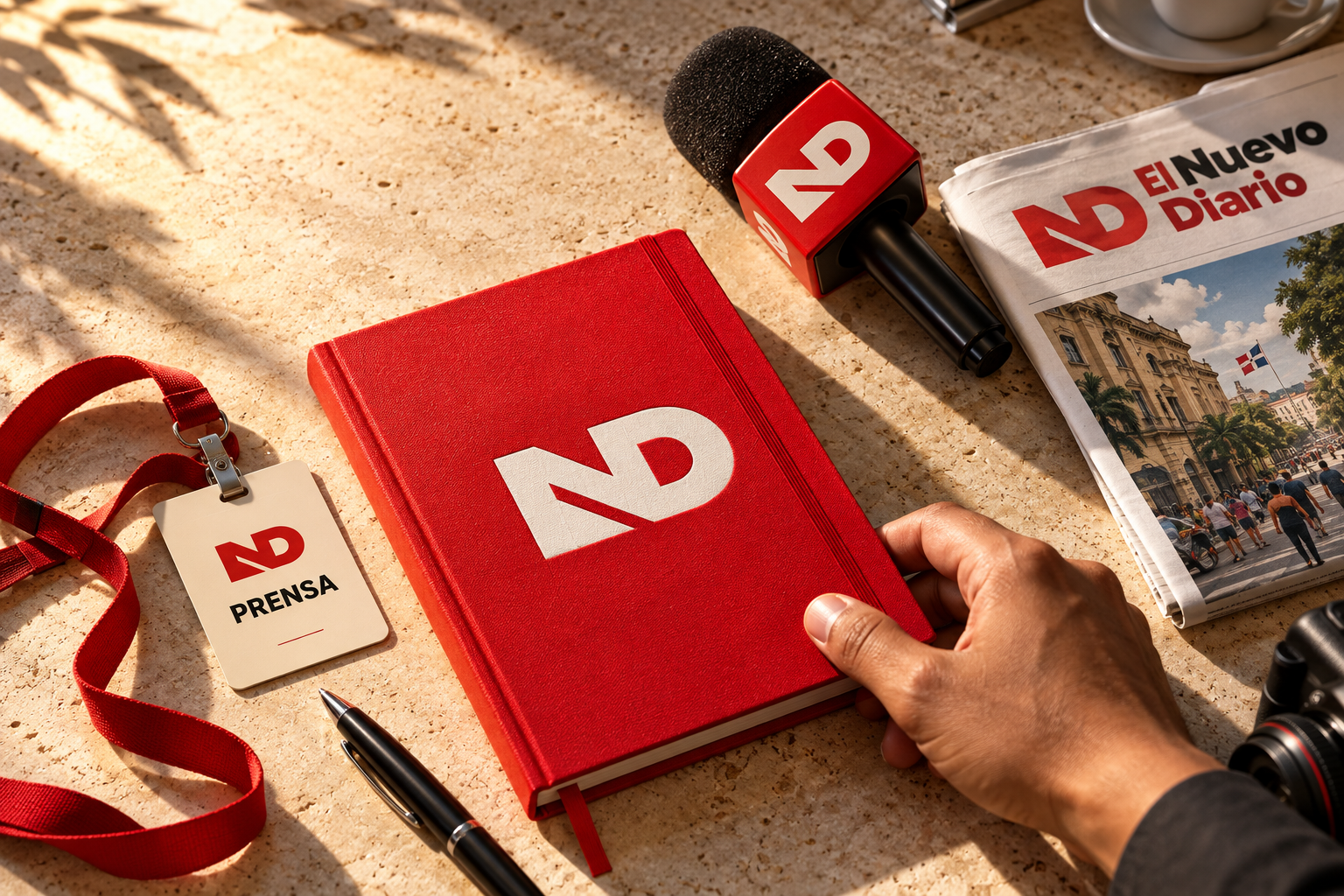 Nuevo logo de El Nuevo Diario aplicado en material editorial